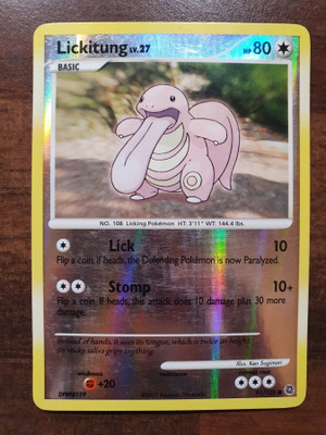 Pokemon Lickitung Lv.27 # 91 Reverse Holo