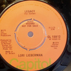 LORI LIEBERMAN : RAISE UP OFF OF ME : VINYYLI SINGLE 7" 1975 - pikkukuva 2