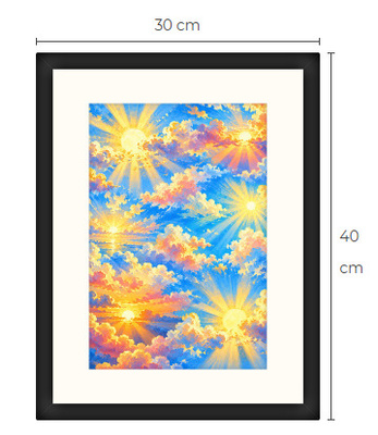 Uusi Aurinko art print kehystetty 30 cm x 40 cm