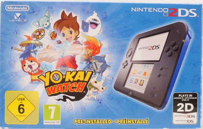 Nintendo 2DS Console Black + Blue - Yo-Kai Watch Preinstal