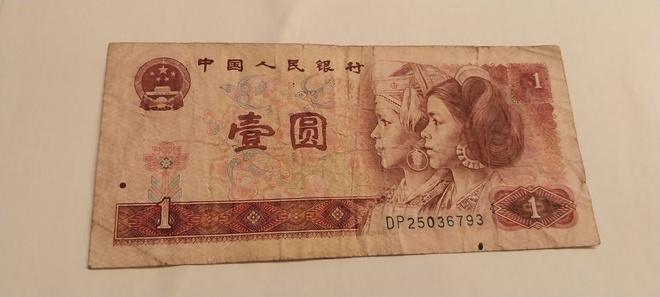 Kiina 1 yuan 1980