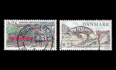 Tanska 1155-6 o Köpenhamina-Roskilde rautatie 150v (1997)