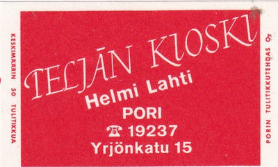 Pori, Teljän Kioski,Helmi Lahti    7/10