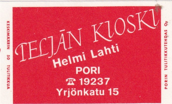 Pori, Teljän Kioski,Helmi Lahti    7/10