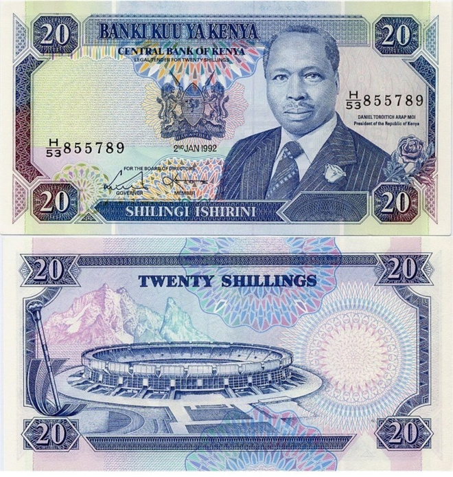 KENYA 20 Shilingi P-25e 2.1.1992 UNC  H-3066