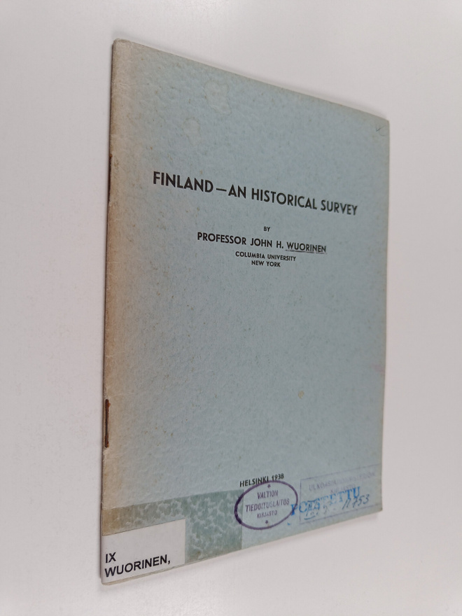John H. Wuorinen : Finland - an historical survey