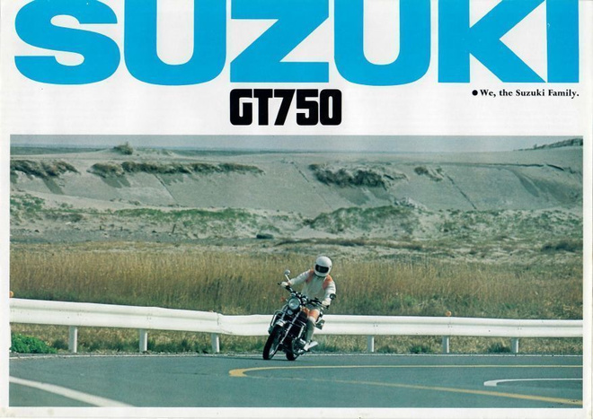 Suzuki GT750 1974 – eng.kielinen esite (MINT)