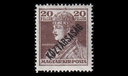 Unkari 238 * Kaarle IV 20 f pp (1918)