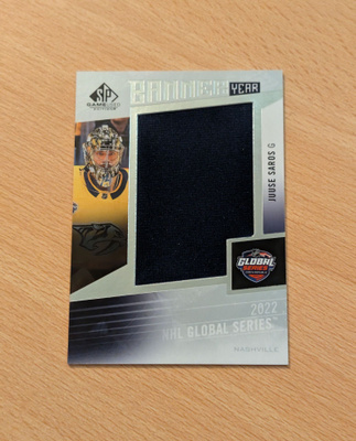 2023-24 SP Game Used Juuse Saros Banner Year