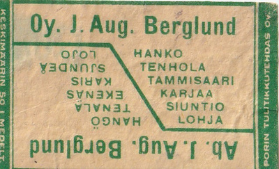 Hanko, Oy. J. Aug. Berglund    b506