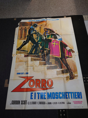 Zorro & Three Musketeers - elokuvajuliste ( 195 x 140 cm )