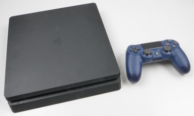 PlayStation 4 Slim Console Black (1TB) With Blue