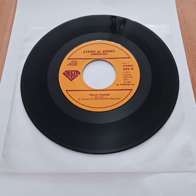 Jakke Ja Jokke & Seikkailijat – Teillä Tuulen 7" 1976 uusi