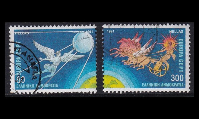 Kreikka 1777-8A o Europa avaruus (1991)