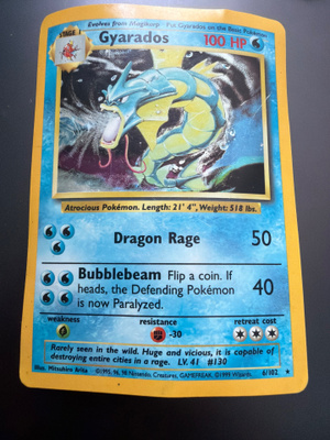 Pokemon kortti holo Gyarados 6/102