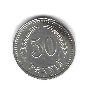 1923 50 PENNIÄ KOLIKKO KÄYTETTY