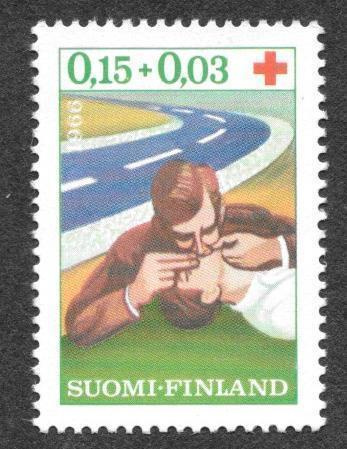 Punainen risti 1966 0,15+0,03mk (LAPE 608) **