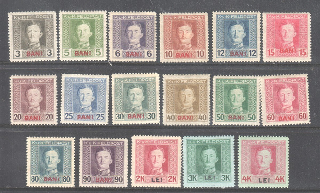 Itävallan kenttäposti WW1 Romaniassa 1917 1-17 l