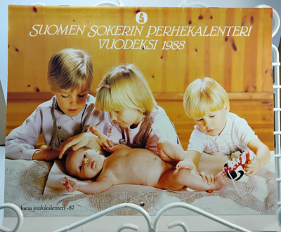 Seinäkalenteri v.1988 mukana joulukalenteri v.1987