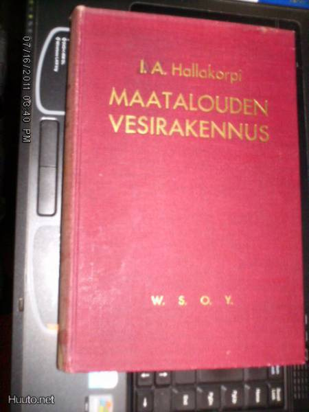 Hallakorpi : Maatalouden vesirakennus ( 1 p. 1932 ) Sis.pk:t