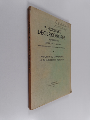 7. Nordiske Jaeger Kongres i Kobenhavn