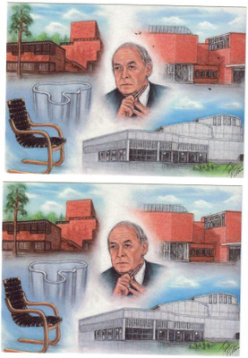Alvar Aalto postikortti 2 kpl
