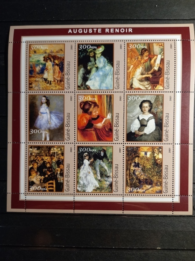 GUINEA-BISSAU Renoir, taideaiheinen blokki 2001 **