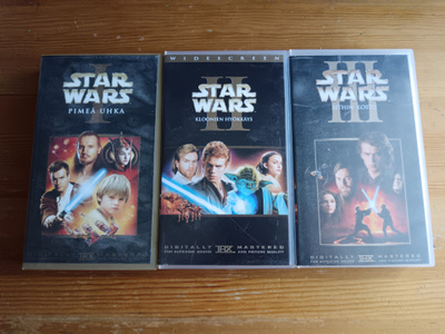 Star Wars I, II ja III vhs