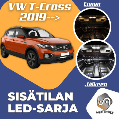 Volkswagen T-Cross Sisätilan LED-sarja 6-osainen