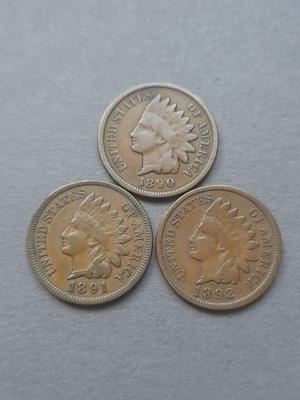 Indian Head one cent 1890-1892 USA