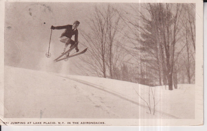 Mäenlasku, Lake Placid, N.T. In the Adirondacks   e36