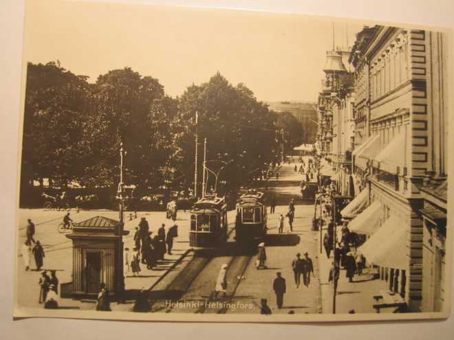VANHA Postikortti Helsinki Raitiovaunu n. 1920-l