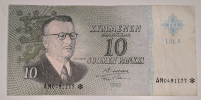 10 Markkaa 1963 Litt. A Tähti AM0491177