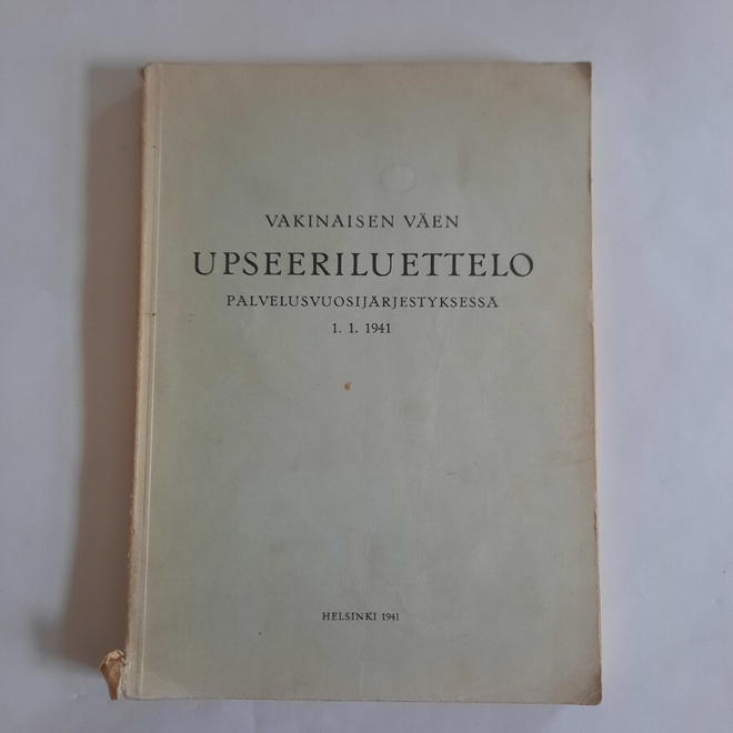 Vakinaisen väen upseeriluettelo 1.1.1941