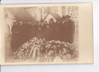 VANHA Valokuva Masku Hauta Kirkko ym 1920-l
