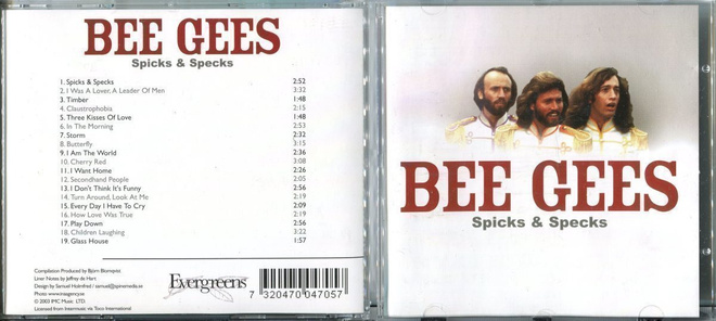 BEE GEES . CD-LEVY . SPICK & SPECKS