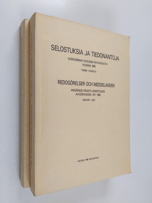 Selostuksia ja tiedonantoja Korkeimman oikeuden ratkaisui...