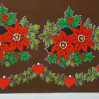 Retro joululiina - ruskea pohjaväri 120 cm x 120 cm - pikkukuva 4