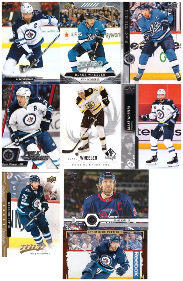 9 x BLAKE WHEELER Jets, Bruins