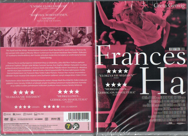 Frances Ha	(38 625)	UUSI	-FI-	DVD	suomik.		greta gerwig	2012