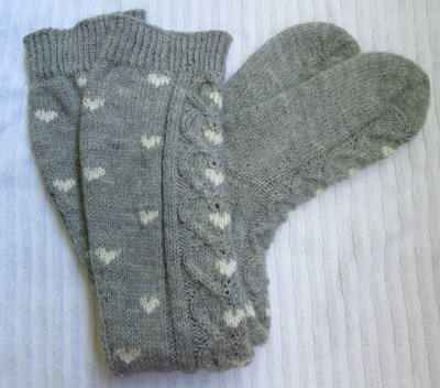 Pitkät sydänsukat 38-39