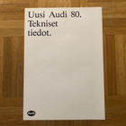 Esite Audi 80 B3 Tekniset tiedot 1987 VAG - pikkukuva 1