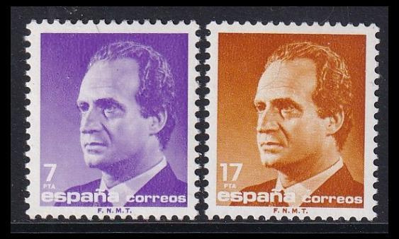 Espanja 2688-9 ** Käyttösarja kuningas Carlos I (1985)