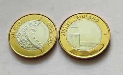 Suomi 5 eur, maak.raha+maak. rakenn. Varsinais-Suomi, unc