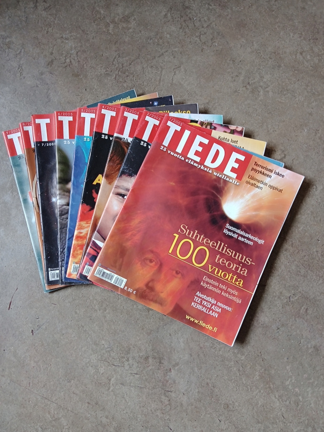 Tiede lehti (ent. Tiede 2000) vuosi 2005 numerot 1-9.