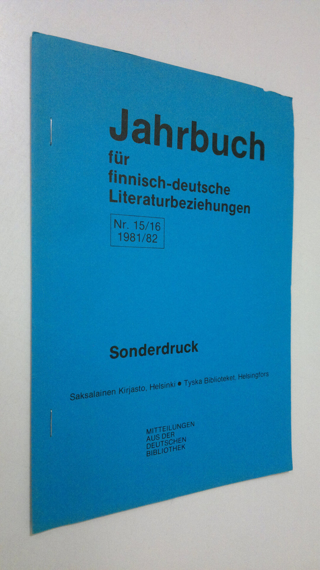 Jahrbuch fur finnisch-deutsche Literaturbeziehungen Nr.15...