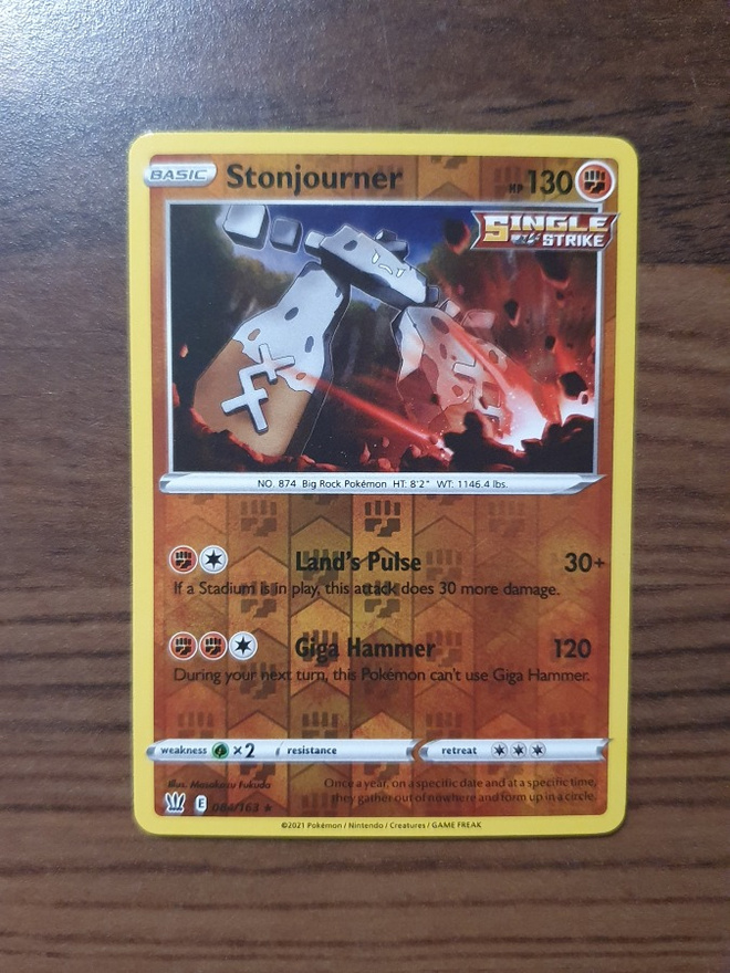 Pokemon Stonjourner 084/163 Reverse holo Rare
