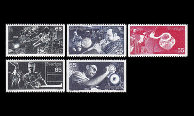 Ruotsi 746-50 ** Lasinpuhallus (1972)