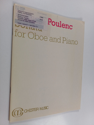 Francis Poulenc : Sonata for oboe and piano