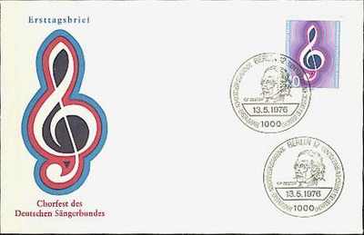 musiikki - Berlin Mi 522 FDC